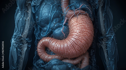 Total gastrectomy. Stomach cancer, tumor