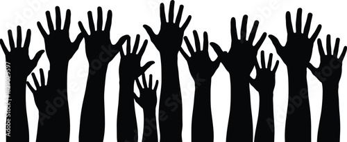 Voting, Question, Volunteering, Participation, Community, Audience, Freedom, and Crowd Support Concept