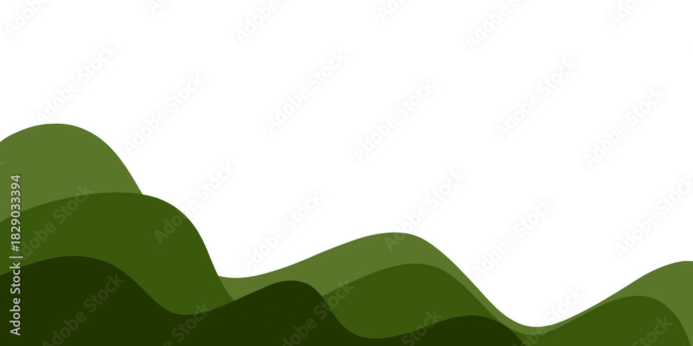 Fototapeta premium Green wave wavy Curve line art element grafis design