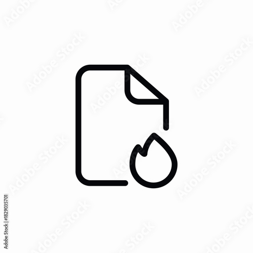 file burning icon sign vector