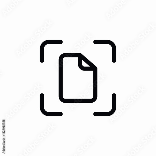 file scan icon sign vector