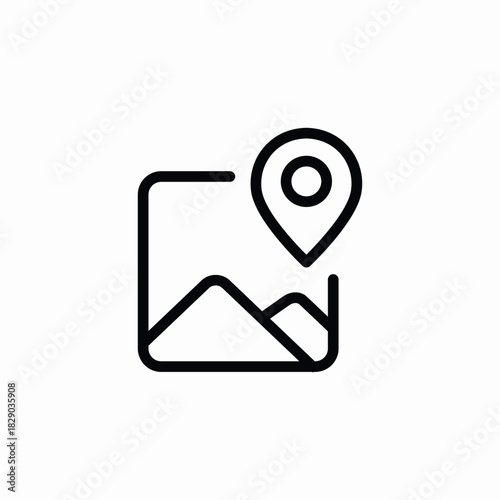picture location taken icon sign vector