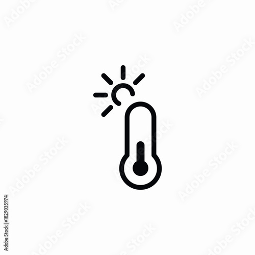 summer hot temperature icon sign vector