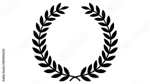 Elegant laurel wreath design element for creating beautiful badges and award certificates effortlessly
