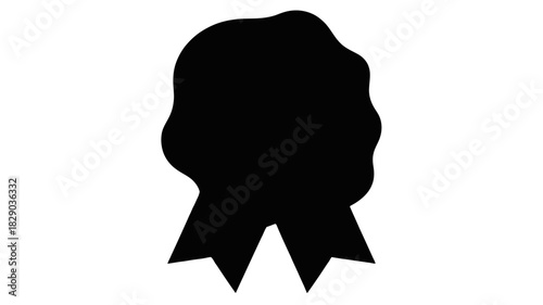 Elegant award ribbon design element perfect for recognition and achievement visuals, ideal for professional designs