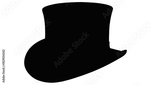 Magical top hat design element for invitations, party decorations, whimsical designs, and vintage themes