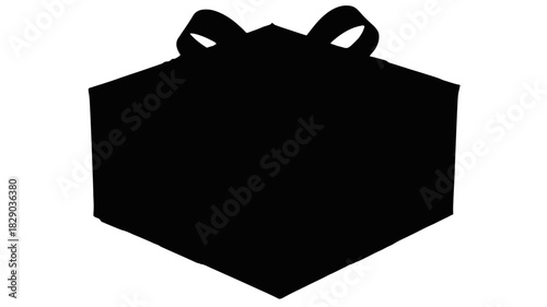 Simple present with bow, gifting joy and anticipation for birthdays, holidays, and special occasions