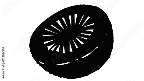 Abstract sphere with radial lines evokes mystery and intrigue, perfect for symbolic designs and creative concepts