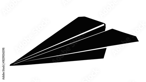 Simple paper plane icon for startups and innovation projects, representing dreams and creativity