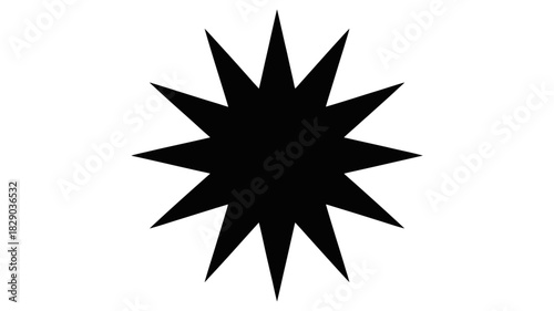 Sharp starburst element adds edgy modern flair to your designs and projects needing a bold geometric accent