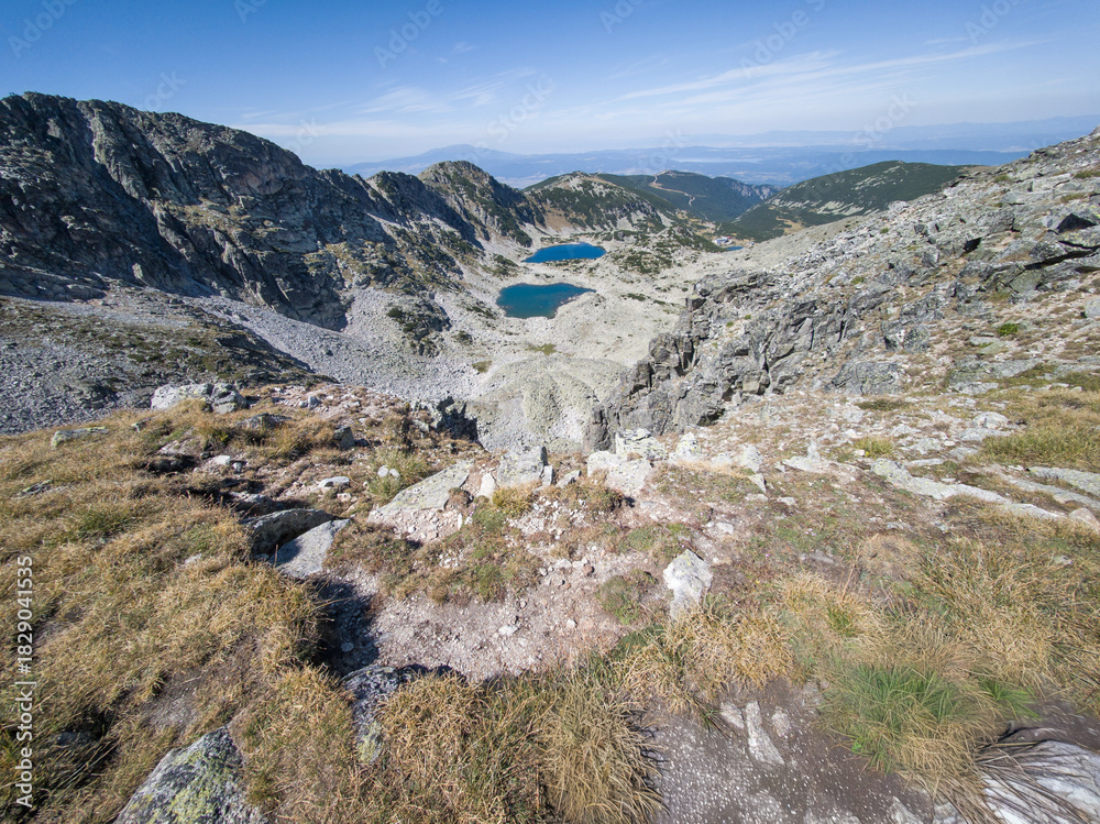 Fototapeta premium Landscape of Musalenski lakes, Rila mountain, Bulgaria
