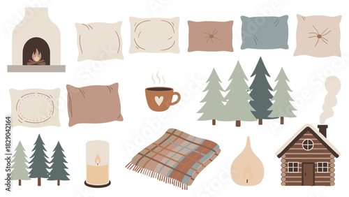 Cozy winter holiday cabin retreat elements for creating a warm and inviting atmosphere design