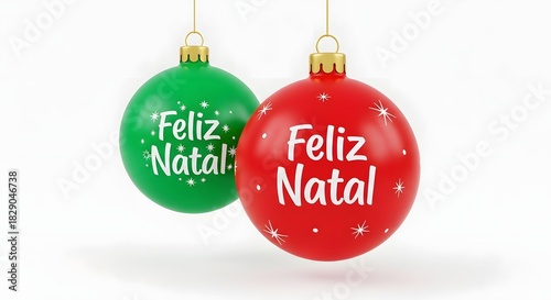 Feliz natal christmas ornaments festive holiday decorations