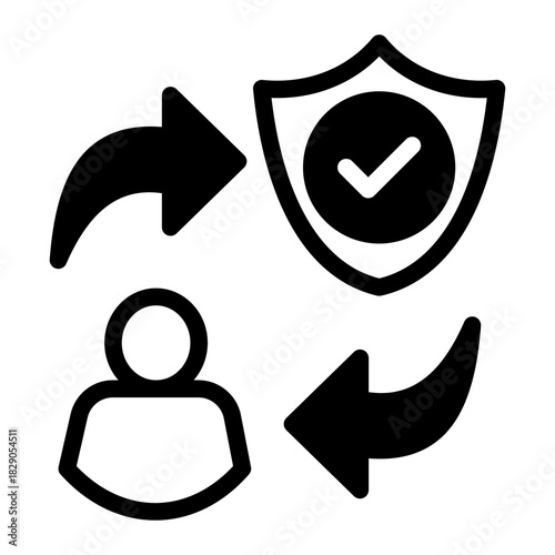 Assured Reliability Authority Shield Icon from Customer Assessment Collection (Mixed style)