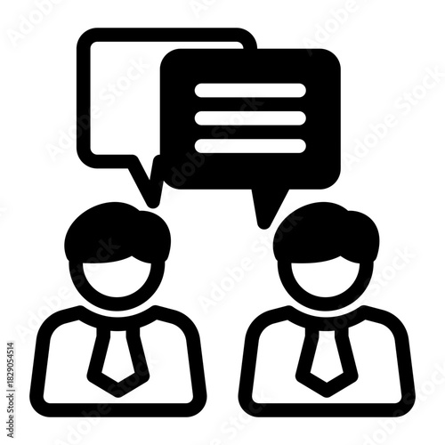 Dialogue Conversation Speaking Exchange Icon from Customer Assessment Collection (Mixed style)