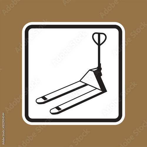Heavy-duty pallet jack icon illustration for warehouse equipment use