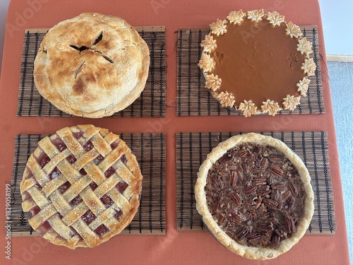 Thanksgiving Pies - Cherry, Pumpkin, Pecan, Apple