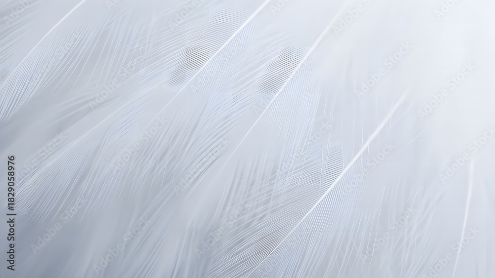 Obraz premium Close up of soft white feathers creating a delicate and airy texture with subtle light gradients