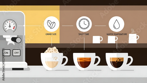 Espresso machine process diagram coffee preparation steps