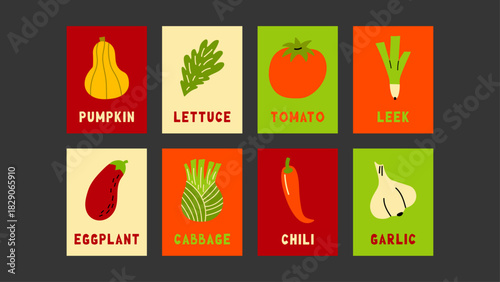 Minimalist Veggie Poster Collection – clean modern prints with bold organic forms, great for kitchens, cafes, wellness decor, and fresh interior styling.