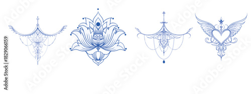 Intricate Lotus Flower Mandala Vector Design for Tattoo or Logo