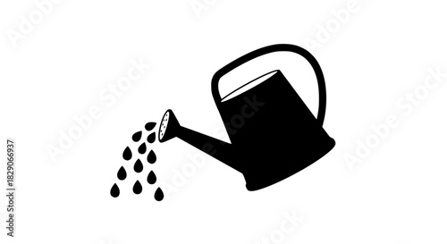 Tilted can black white icon 