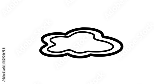 Still puddle black white icon 