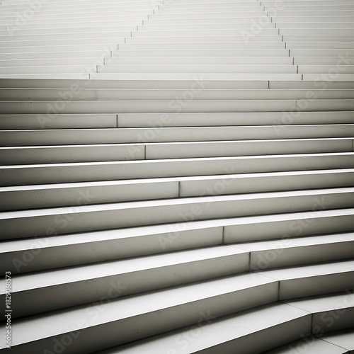 Symmetrical composition of architectural stairs with minimalist aesthetic
