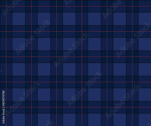 Navy tartan plaid seamless pattern, dark blue tonal check classic preppy plaid seamless background. Fashion fabrics design, digital scrapbooking, bold modern textile layouts