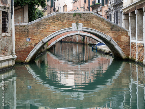 Widmann Bridge (or Ca' Widmann Bridge) in Venice, Italy. It is located in the Cannaregio district and spans the Rio di Ca' Widmann.
