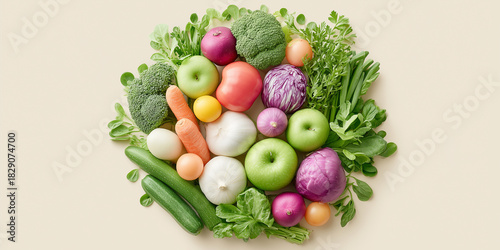 彩り豊かな野菜リースが映えるヘルシーでナチュラルなフードアート