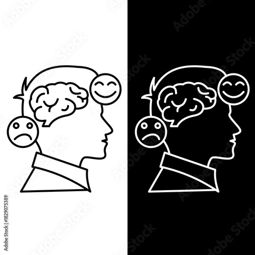 Mood Swings Mental Health Regulation Line Icon