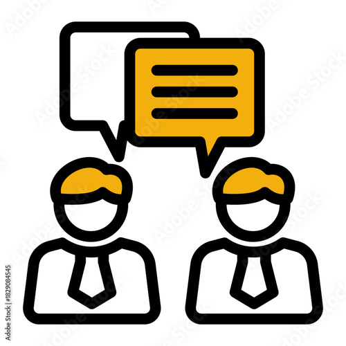 Dialogue Conversation Speaking Exchange Icon from Customer Assessment Collection (Outline Color Lineal style)