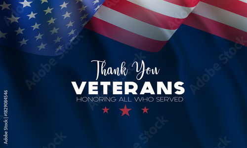 Veterans Day background, poster. Honoring all who served