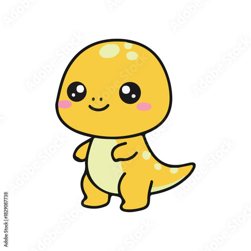 Cute Yellow Dinosaur