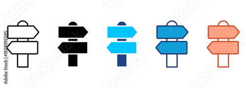 Guidance Icon Set Multiple Style Collection 