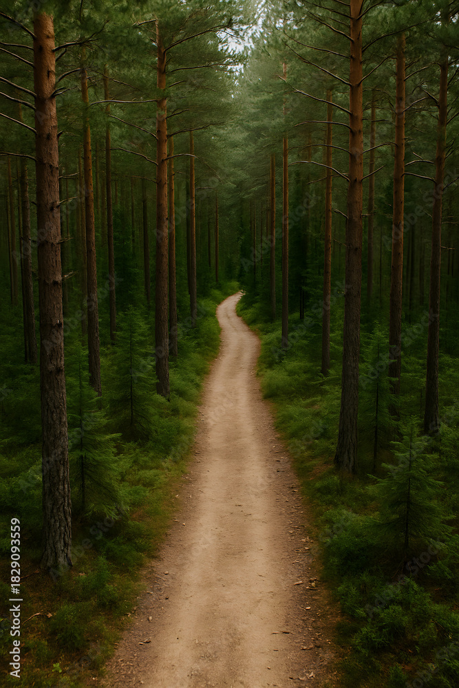 Fototapeta premium Pine forest trail