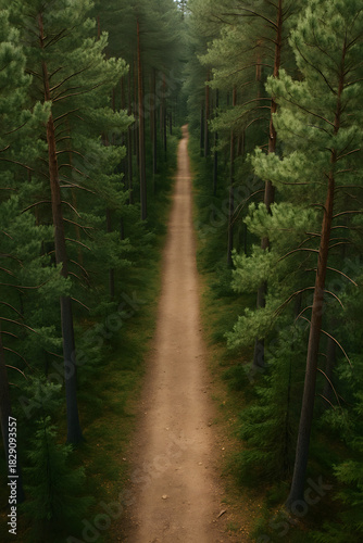 Pine forest trail