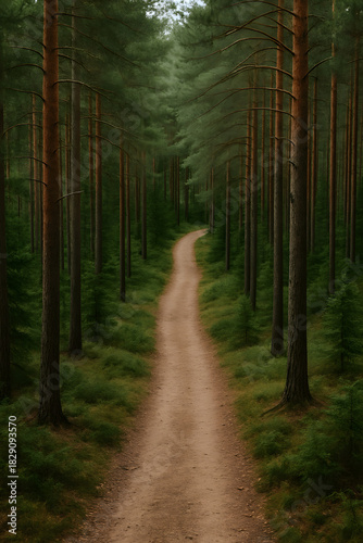Pine forest trail