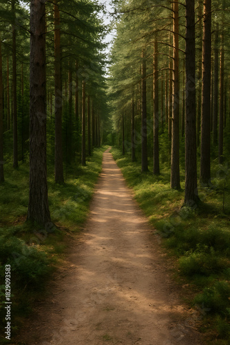 Pine forest trail