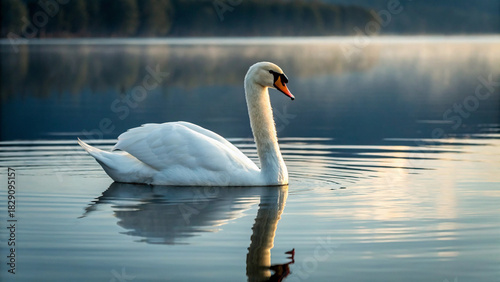 Fototapeta Naklejka Na Ścianę i Meble -  swan on the lake