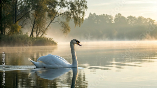 Fototapeta Naklejka Na Ścianę i Meble -  swan on the lake