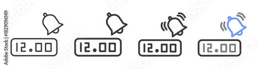 The Ultimate timeline Styles with Variations Line of icon set vector illustration