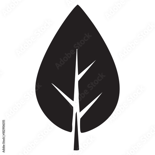 Autumn Leaf and Acorn Silhouettes on White Background Vector Fully Editable Smart Object Text Effect