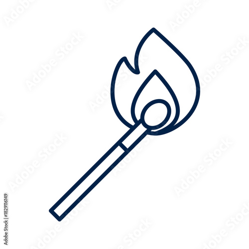 Matchstick vector illustration icon
