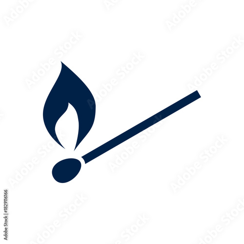 Matchstick vector illustration icon
