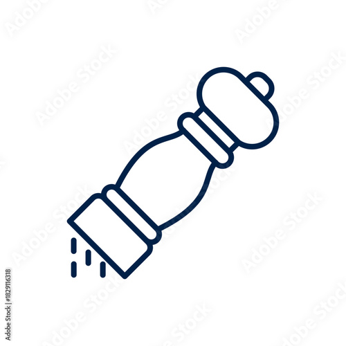 Pepper mill vector illustration icon