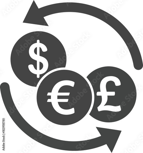 Currency exchange seamless financial transactions global money transfer concept vector