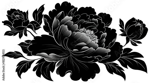 Black and white line art illustration of hands holding a heart-shaped gift box with a bow, symbolizing love, romance, and celebration.