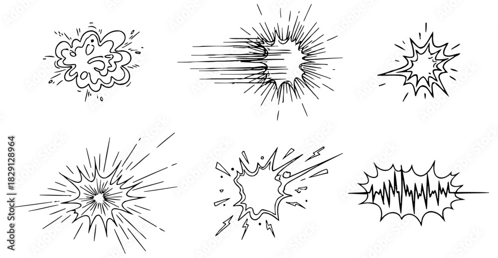 Obraz premium Hand drawn comic explosion
